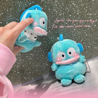 Kawaii Hangyodon Sanrio Cartoon AirPods pro1/2/3 Plush Generation Earphone Cover Bluetooth Wireless Headset Cover Plush Toy Girls Gift