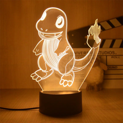 New Pokemon Pikachu Led 3D Night Light Kids Toy Anime Figures Cute Pikachu Bedside Lamp for Children Bedroom Decor Birthday Gift