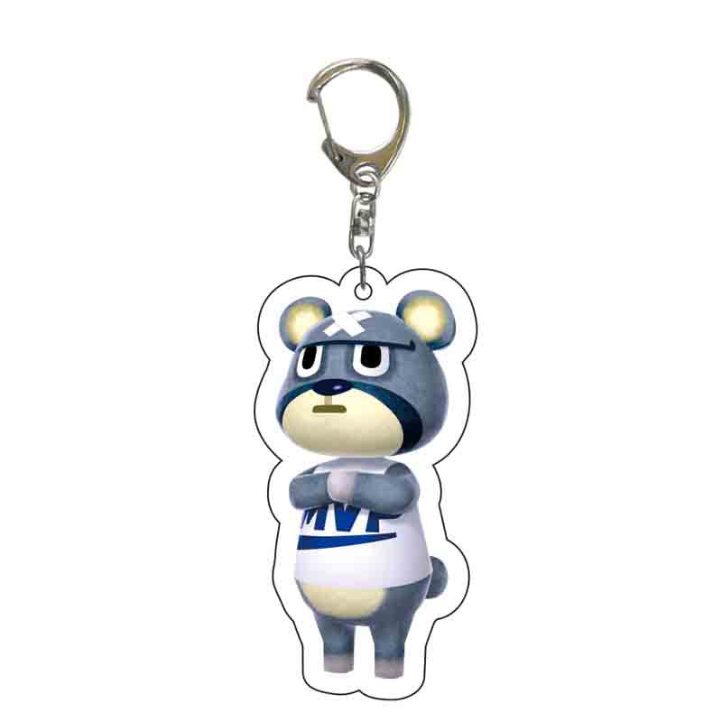 Game Animal Crossing Keychain Cartoon Animal Shaped Acrylic Pendant Keyring Fan Gift