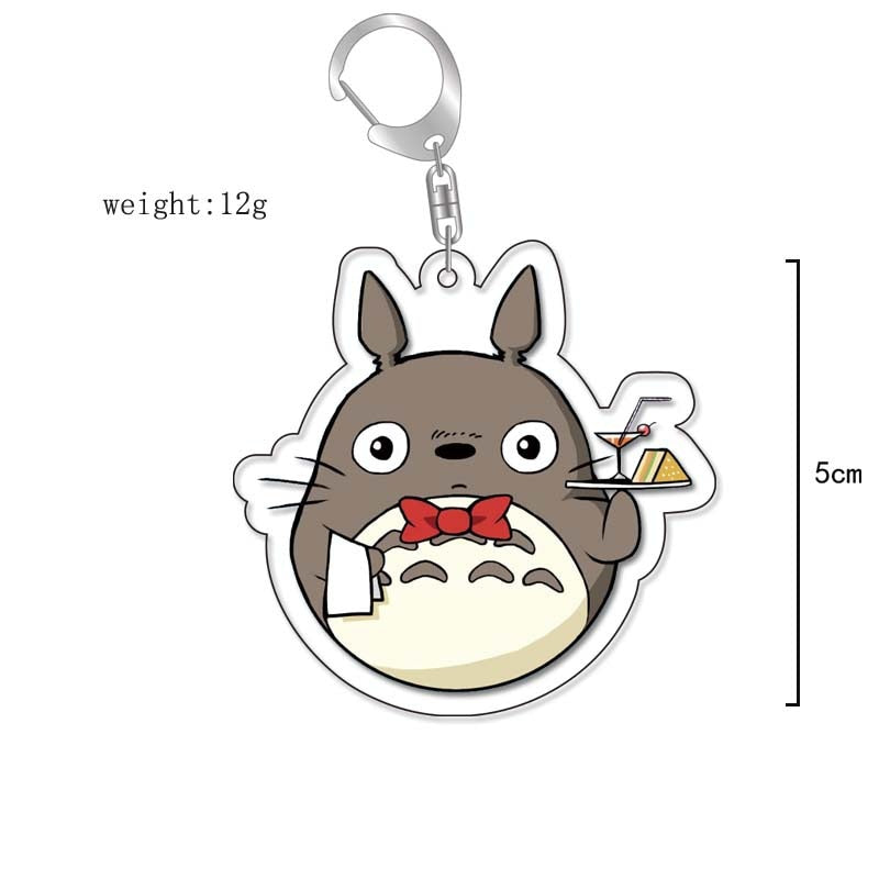 Anime Kiki&#39;s Delivery Service MY NEIGHBOUR TOTORO Spirited Away Cosplay Keychain Acrylic Pendant Backpack Props Accessories Gift