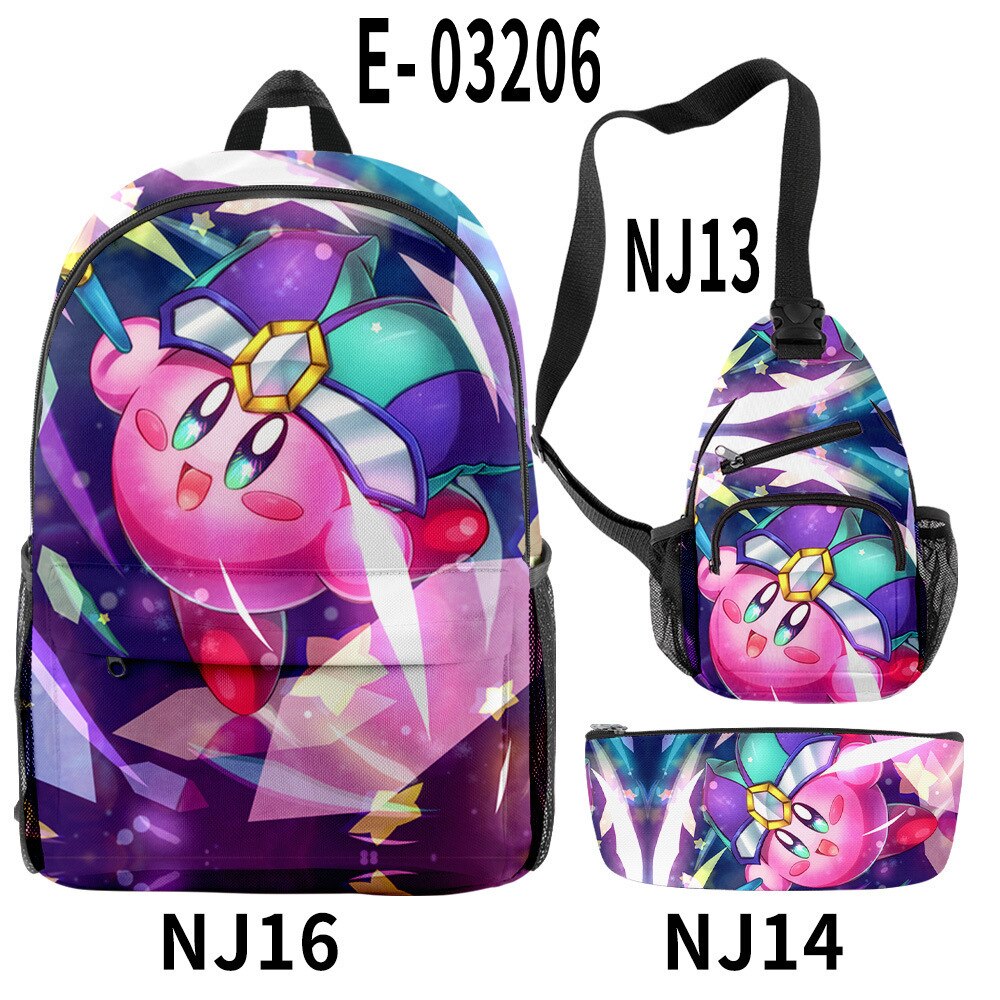 2023 NEW Anime Star Kabi Kirby Coin Purse 3D Children School Bags Kids Backpacks Kindergarten Chest Bag Crossbody Backpack