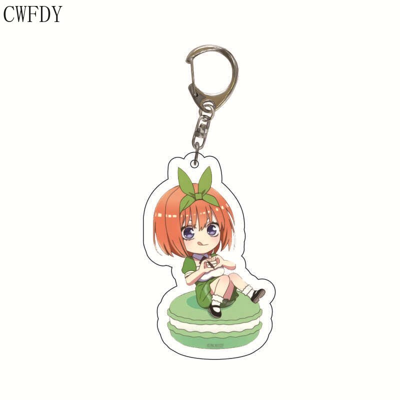 The Quintessential Quintuplets Keychain Anime Figure Nakano Ichika Nino Miku Yotsuba Itsuki Sisters Acrylic Charm Key Chain Gift