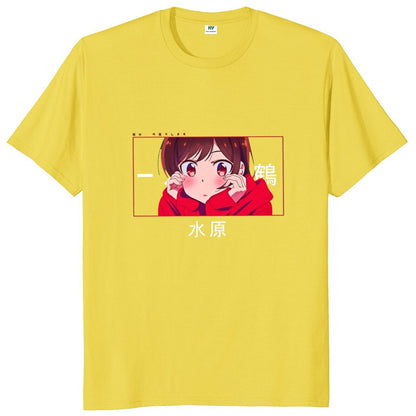 Rent A Girlfriend Anime T Shirt Chizuru Ichinose Kanojo Okarishimasu Japanese Manga Series Classic T-Shirt 100% Cotton EU Size