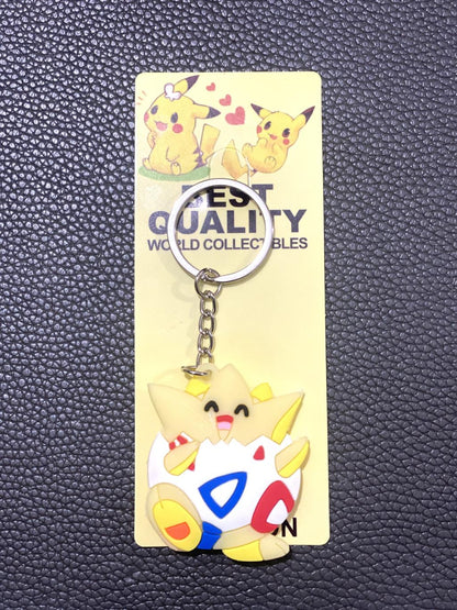 38style Pokemon Anime Action Figures Pikachu Alloy Silicone Keychain Accessories Pendant Bag Key Ring Pendant Birthday Gifts