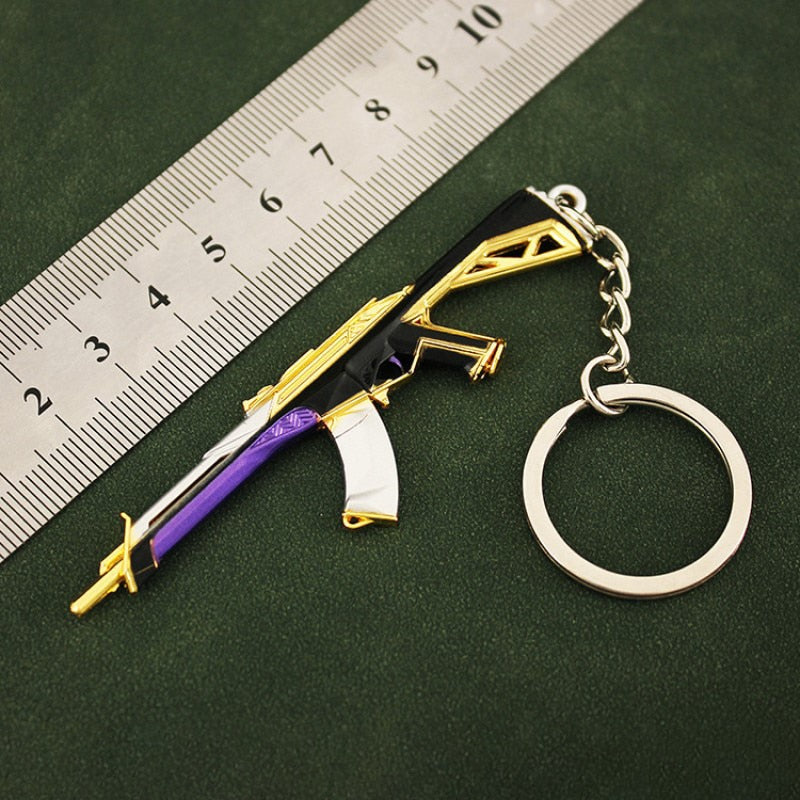 Valorant Knife Weapon Keychain Reaver Karambit Prime Vandal 9cm Samurai Sword Pocketknife Arant Gun Model Gifts Toys for Boys