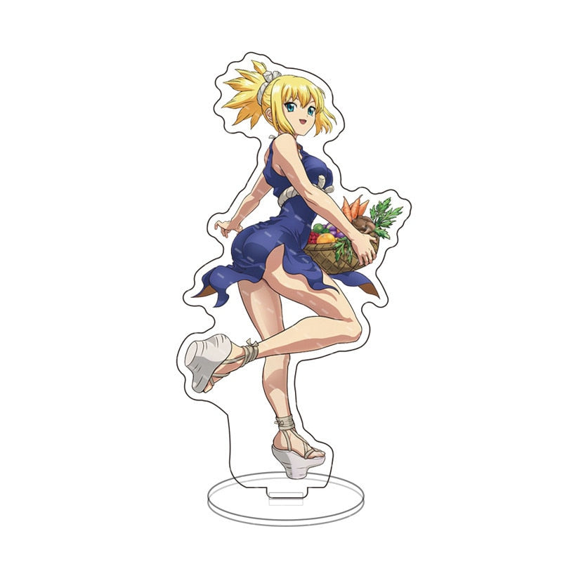 Anime Game Dr. Stone Acrylic Stand Action Figure Toy Ishigami Senkuu PVC Desktop Stand Model Toys Gift Cosply Beauty Collection