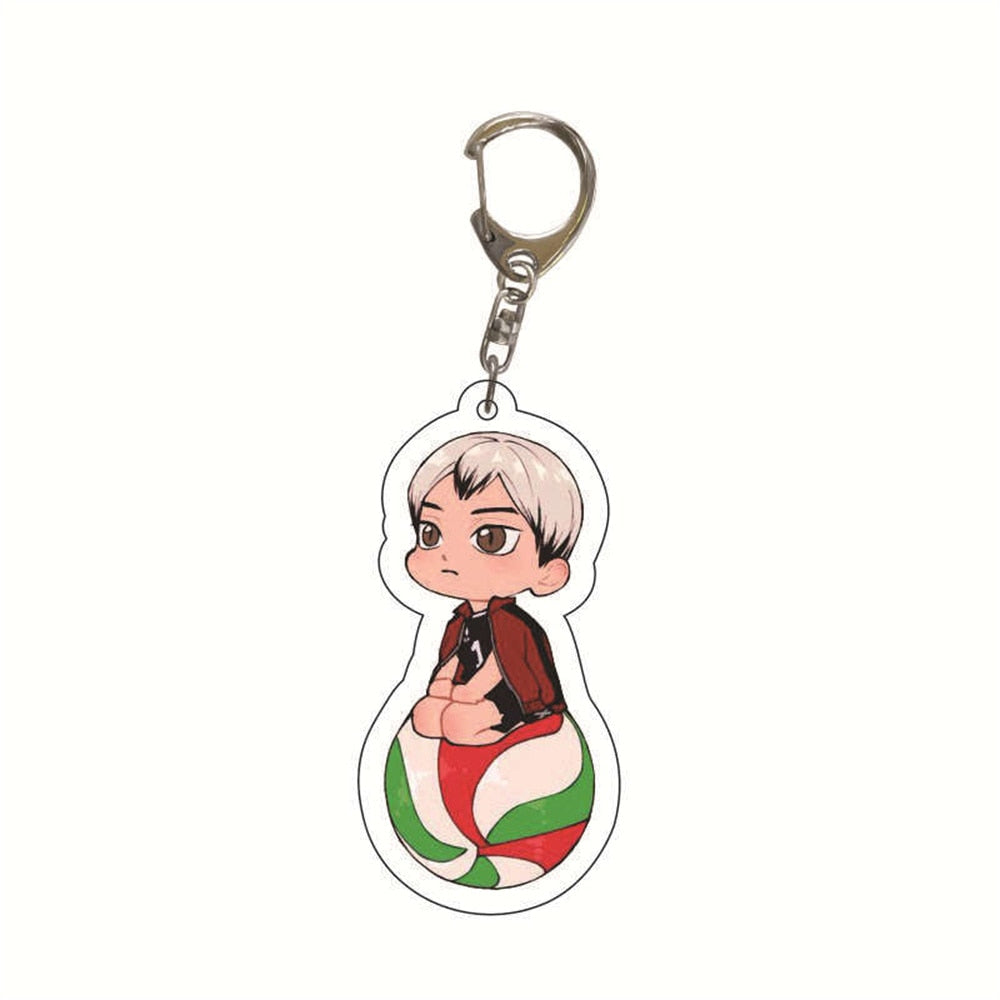 Cartoon Volleyball Boy Key Chain Ring Anime Haikyuu!! Keyring Cute Keychain Sleutelhanger New Keychain Accessories Pendant Gift