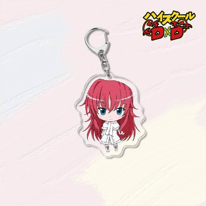 KeyChain Men High School DxD Key Chain Women Acrylic Car Cosplay Japanese Key Ring Rias Gremory Pendant Party Charm Kids Gift