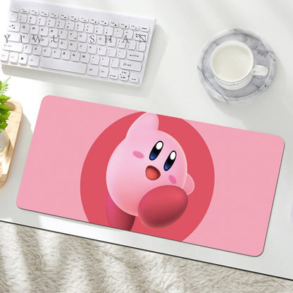 Kawaii Anime Kirby Mouse Pad Cartoon Cute Plush Rug Blanket Student Huge Wrist Pad Non Slip Table Mat Carpet Accessories Gifts