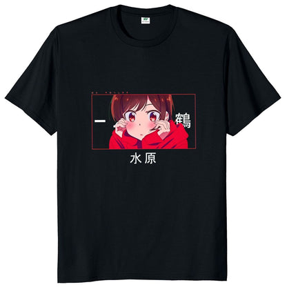 Rent A Girlfriend Anime T Shirt Chizuru Ichinose Kanojo Okarishimasu Japanese Manga Series Classic T-Shirt 100% Cotton EU Size