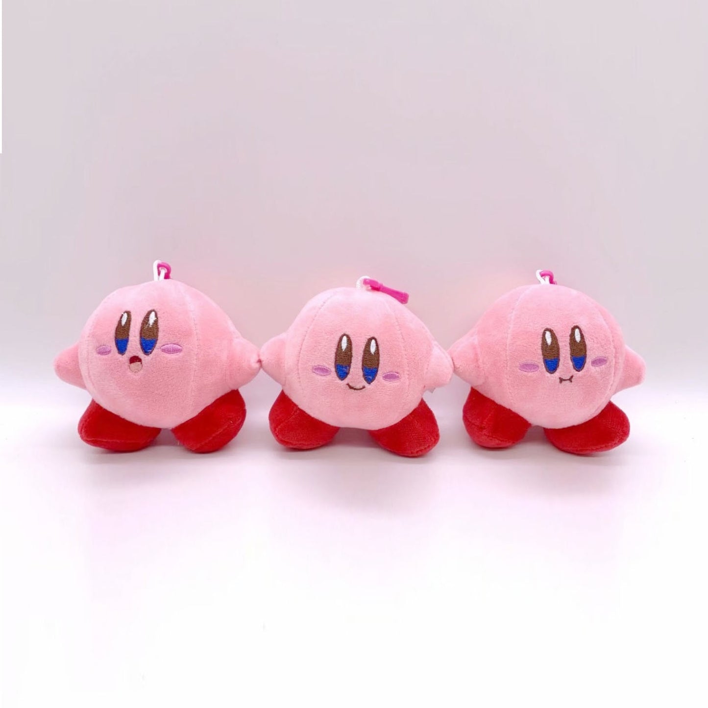 Wholesale 24pcs/lot 4inch Cute Cartoon Anime Star Kirby Stuffed Doll Plush Pendants Toys Gifts for Child