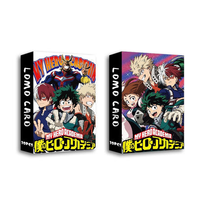 30 Pcs/box Cartoon Japan Anime My Hero Academia Lomo Cards Paper Photocards Postcards for Fans Birthday Collection Gifts Toys