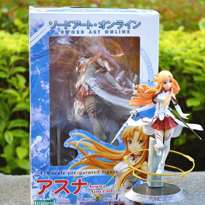 22cm Sword Art Online Anime Figure Asuna Aincrad Action Figure Ordinal Scale - Asuna Figure Collection Model Doll Toys Gift