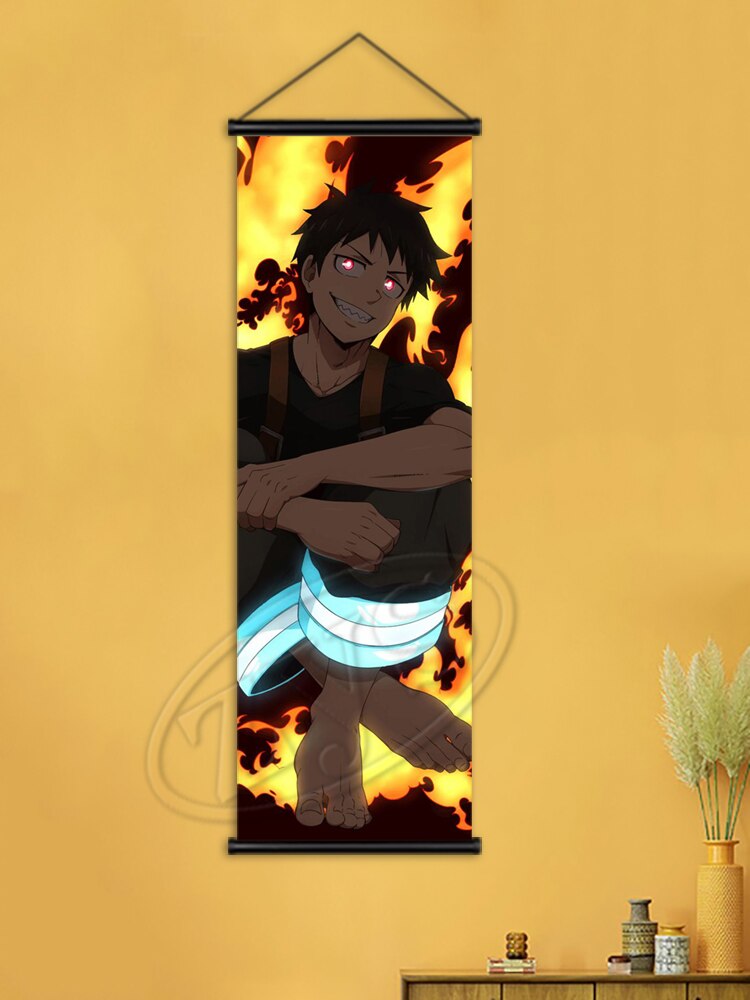 Fire Force Poster Hanging Scrolls Art Mural Shinra Kusakabe Canvas Painting Wall Picture Child Bedroom Home Cuadros Decoration