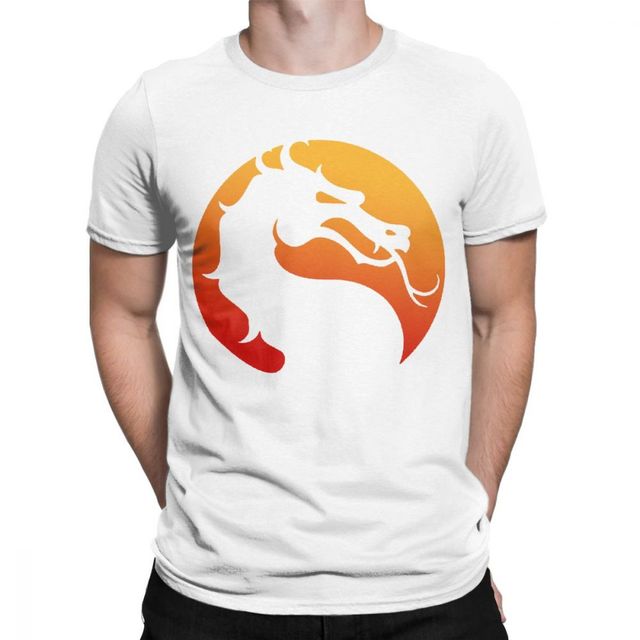 Custom Graphic Tees Tops XS-4XL Mortal Kombat Vintage Logo Adult T Shirt Summer Clothes for Men Clothing Pattern Style