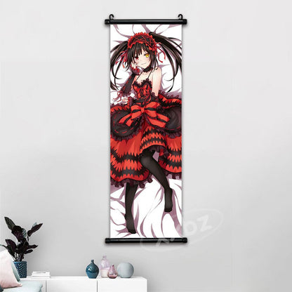 Anime Date A Live Poster Wall Art Canvas Kawaii Princess Pictures Modern Painting Tokisaki Kurumi Hanging Scroll Home Decor Gift