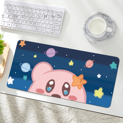 Kawaii Anime Kirby Mouse Pad Cartoon Cute Plush Rug Blanket Student Huge Wrist Pad Non Slip Table Mat Carpet Accessories Gifts