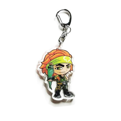 Game Keychain Valorant Sage Killjoy Jett Sova Cypher Man Key Chain for Women Accessories Cute Bag Pendant Key Ring for Fans Gift