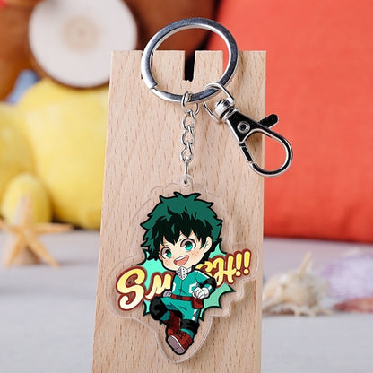 Keychain Anime Character My Hero Academia Deku Acrylic Keyring Japanese Cartoon Bag Handbag Gift For Student Comic Fans