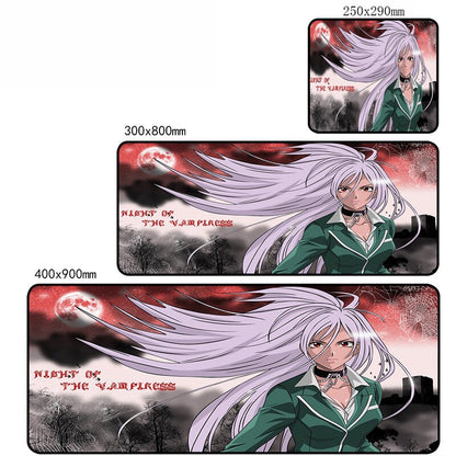 Cartoon Rosario + Vampire Mouse Pad Large PC Gamer Laptop Desk Mat Gaming Accessories Keyboard Cute Girl Rubber Table Mousepad