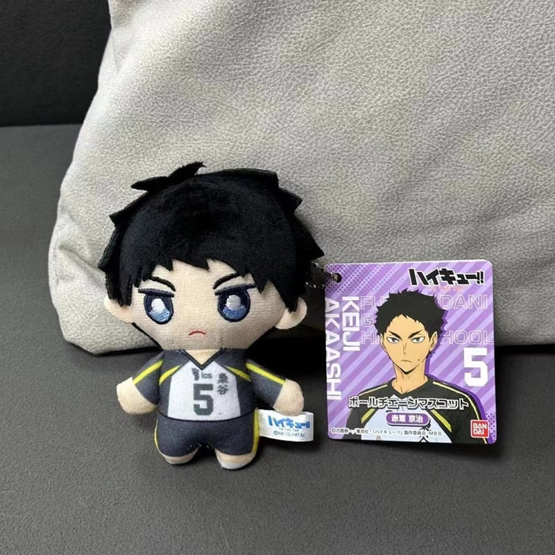 10cm Mini Haikyuu Plush Toy Volleyball Stuffed Doll Hinata Shoyo Tobio Kageyama Yu Nishinoya Plush Pendant Keychain Toy For Gift