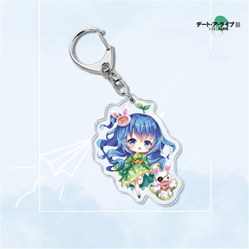 Japan Anime Date A Live Collection Cosplay Keychain Tokisaki Kurumi Yatogami Toka Himekawa Yoshino Acrylic Keyring Friends Gift