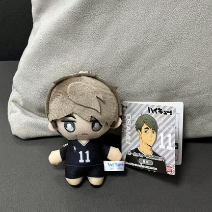 10cm Mini Haikyuu Plush Toy Volleyball Stuffed Doll Hinata Shoyo Tobio Kageyama Yu Nishinoya Plush Pendant Keychain Toy For Gift