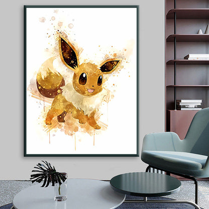 Japan Anime Peripherals Pokemon Pikachu Poster Mural Decoration Cartoon Wall Art Water Colours Canvas Painting Baby Kids Gifts