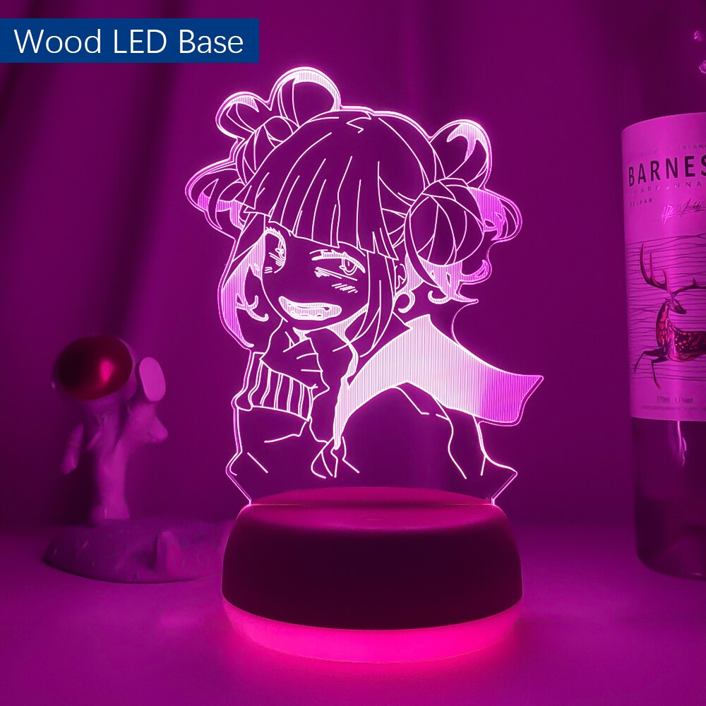 Newest MY HERO ACADEMIA Himiko Toga 3D ANIME LAMP Boku no Hero Academia Cross my body Night lights For Bedroom Decoration