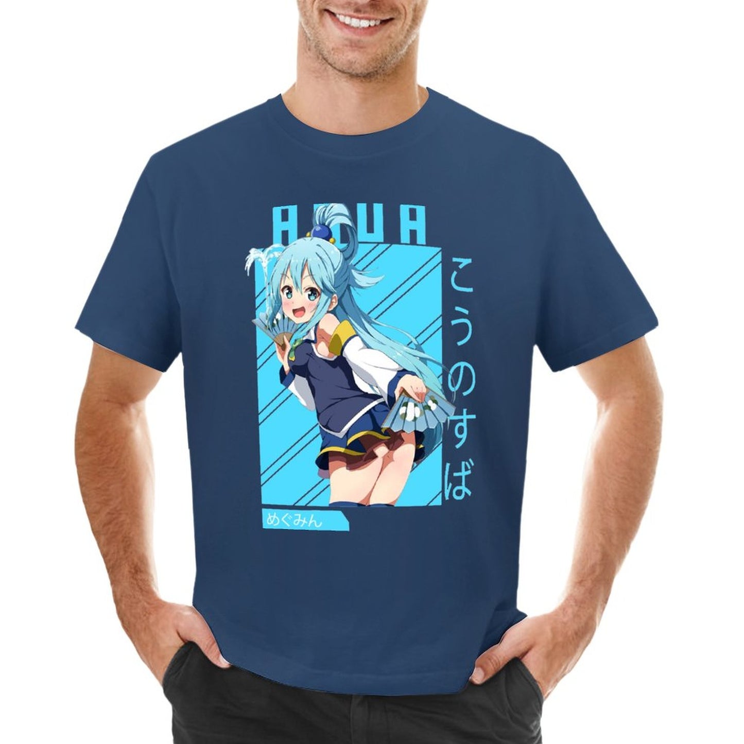 konosuba Aqua shirt T-Shirt funny t shirts tops heavy weight t shirts for men