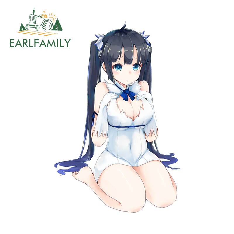 13cm Anime Girl Car Stickers DanMachi - Hestia Bumper Cute Vinyl Decals Personalized Decorative Accessories