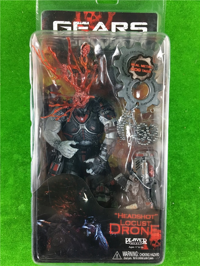 Free shipping gears of war Headshot Locust Dron NECA originals genuine new doll model 8inch