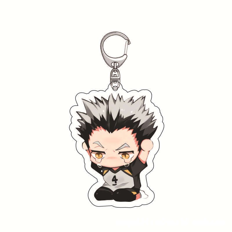 Hot Anime Haikyuu!! Super Cute Figure Keychain Collection Hinata Shoyo Kageyama Tobio Sugawara Acrylic Key Chain Wholesale