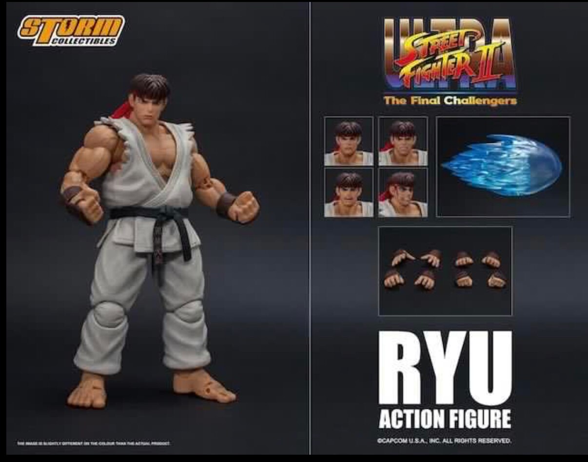 Storm Toys Ryu 1/12 Street Fighter II Four-Headed Carving Full Set 6&#39;&#39; Action Figure In Stock For Fans Collection