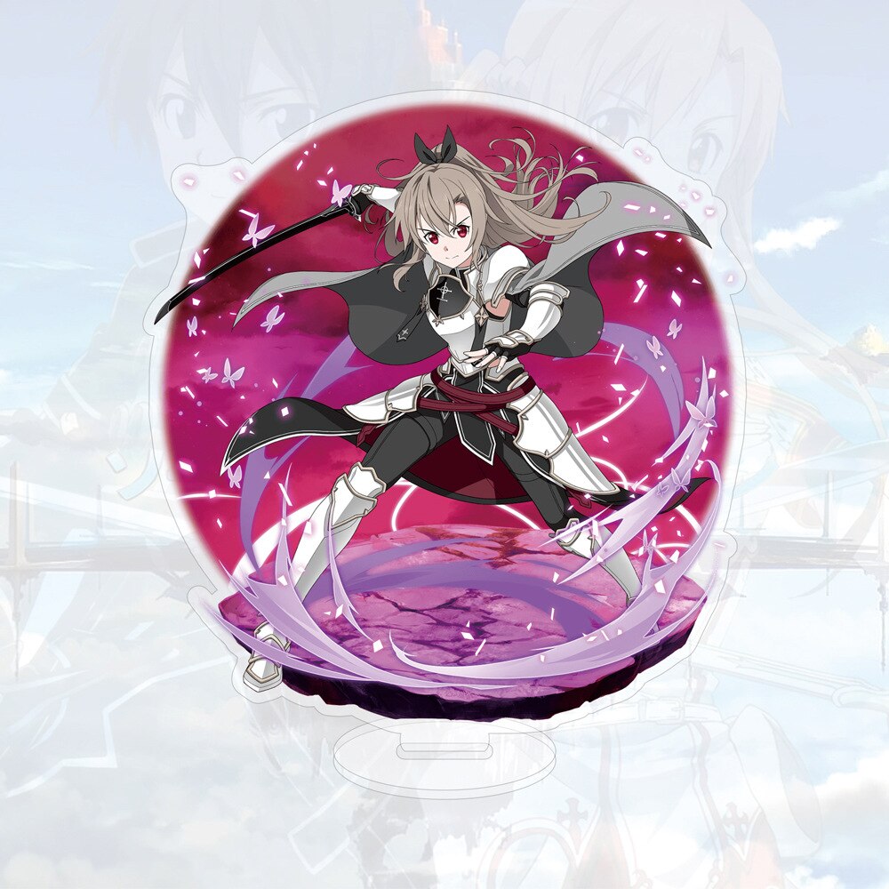 Anime Sword Art Online Acrylic Stand Cartoon Figure SAO Kirito Asuna Creativity Desktop Standing Plate Decoration Model Toy Gift