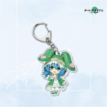 Japan Anime Date A Live Collection Cosplay Keychain Tokisaki Kurumi Yatogami Toka Himekawa Yoshino Acrylic Keyring Friends Gift