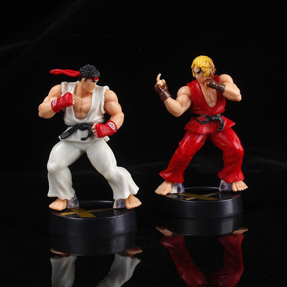 9.5cm Game Street Fighter Figure Ryu Ken Action Figures Room Decor Birthday Gift PVC Collection Toys For Boys