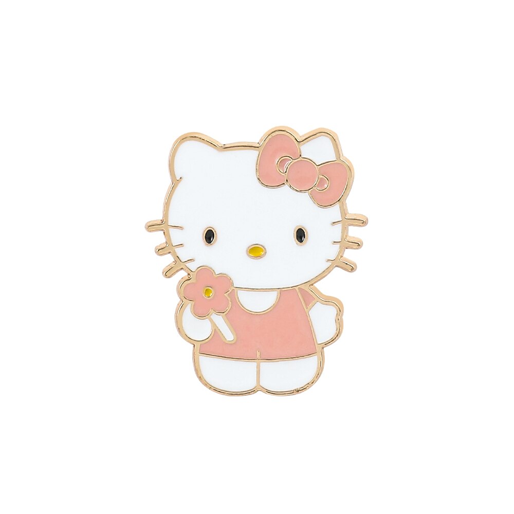 Fashion Kawaii Cinnamoroll My Melody Hello Kitty Sanrio Brooch Strawberry Creative Cute Metal Brooch Wholesale