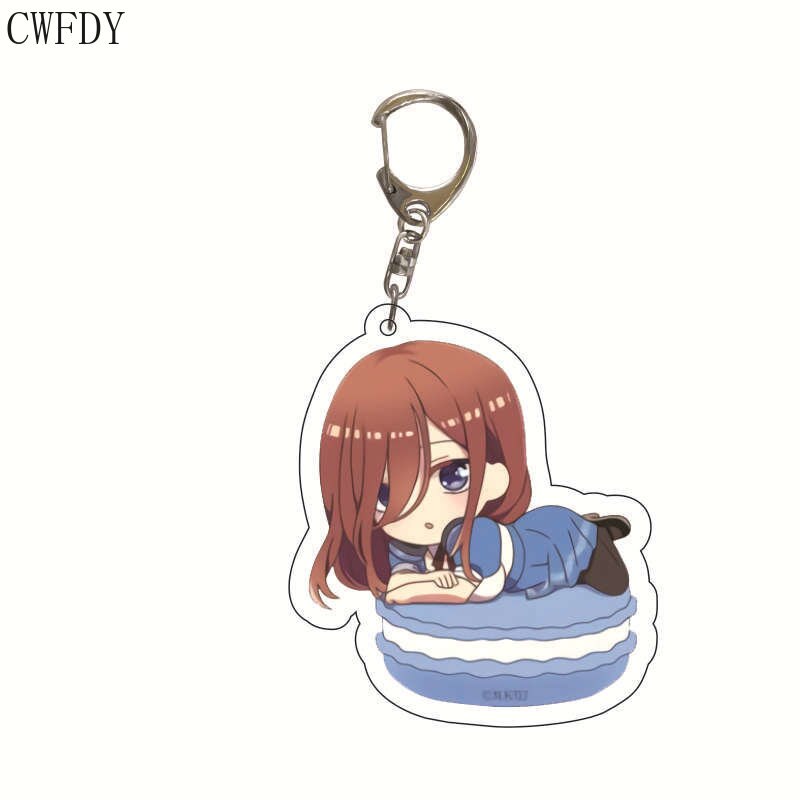 The Quintessential Quintuplets Keychain Anime Figure Nakano Ichika Nino Miku Yotsuba Itsuki Sisters Acrylic Charm Key Chain Gift