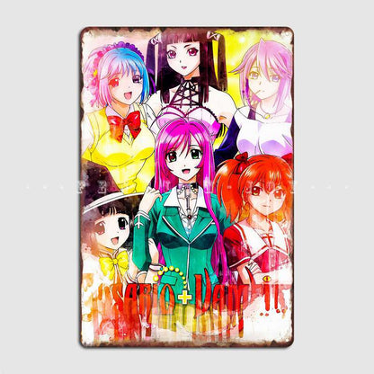 Rosario Vampire Metal Sign Wall Cave Club Bar Funny Painting Décor Tin Sign Poster