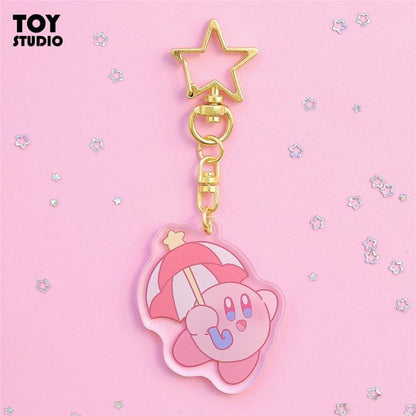 5Cm Kawaii Cartoon Cute Airpods Kirby Star Keychain Acrylic Badge Mini Keychain Pendant Pendant Girl Gift