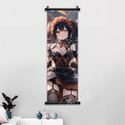 Anime Date A Live Poster Wall Art Canvas Kawaii Princess Pictures Modern Painting Tokisaki Kurumi Hanging Scroll Home Decor Gift