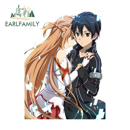 13cm x 9.2cm for Asuna Sword Art Online Car Stickers Fashionable Anime Decals Waterproof Simple Car Door Protector