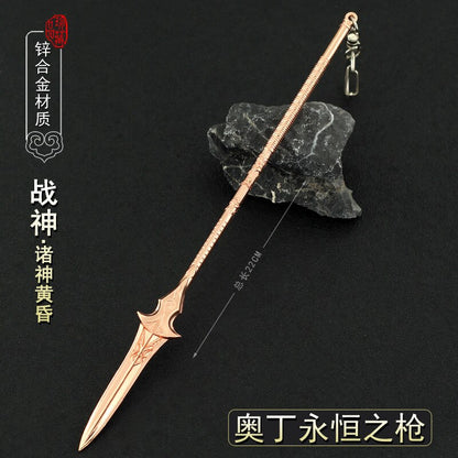 God of War Alloy Game Peripherals Models Pendant Anime Kratos Weapon Metal Replica Miniature Decoration Blade of Chaos Ornaments