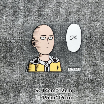 Car Stickers ONE PUNCH MAN Saitama Anime Funny Reflective Decoration For Windshield Window Trunk Bumper Motorcycle C40