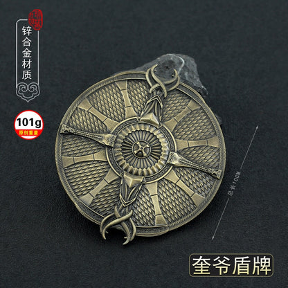 God of War Alloy Game Peripherals Models Pendant Anime Kratos Weapon Metal Replica Miniature Decoration Blade of Chaos Ornaments