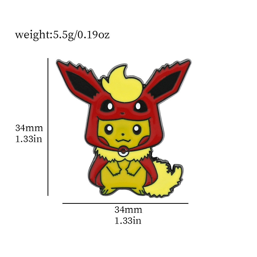 Pokemon Pikachu Anime Metal Enamel Brooch Badges on Backpack Clothing Lapel  jackets Jeans Accessories Jewelry Decoration Gift