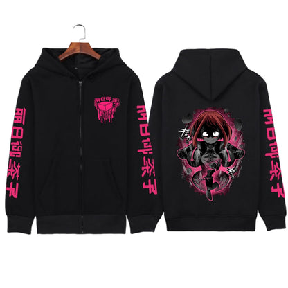 My Hero Academia Zip Up Jacket Anime Deku Graphic Print Hoodie Pullovers Unisex Fashion Harajuku Sweatshirt Casual Streetwear