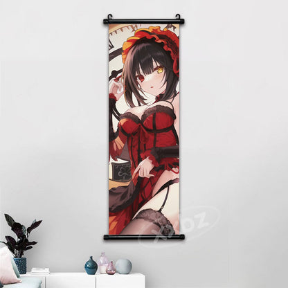 Anime Date A Live Poster Wall Art Canvas Kawaii Princess Pictures Modern Painting Tokisaki Kurumi Hanging Scroll Home Decor Gift