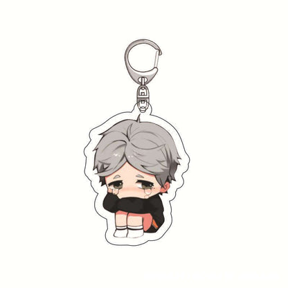 Hot Anime Haikyuu!! Super Cute Figure Keychain Collection Hinata Shoyo Kageyama Tobio Sugawara Acrylic Key Chain Wholesale